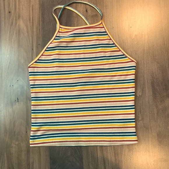 Rainbow Bluenotes Cropped Tank Top - Picture 1 of 2
